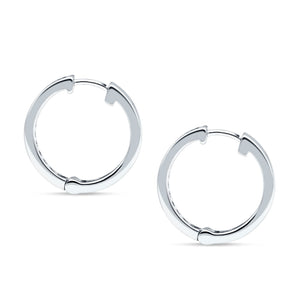 Minimalist Huggie Hoop Earrings CZ 925 Sterling Silver