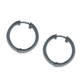 Minimalist Huggie Hoop Earrings CZ 925 Sterling Silver