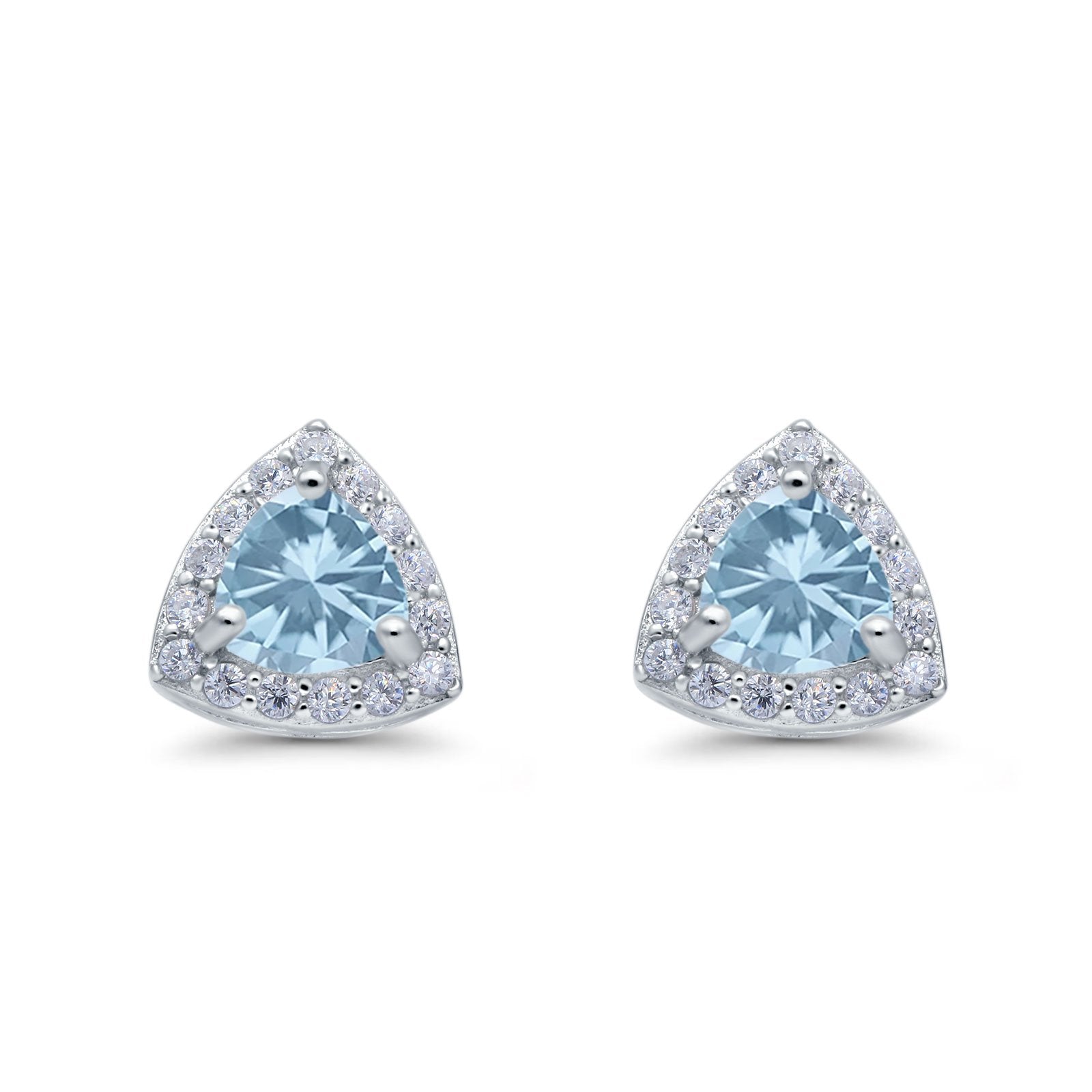 Stud Earrings Lab Created Opal Round Simulated CZ 925 Sterlig Silver(8mm)