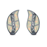 Leaf Stud Earrings Created Opal 925 Sterling Silver (17mm)