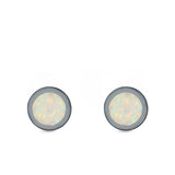 Round Stud Earrings Lab Created Opal 925 Sterling Silver (6mm)