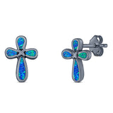 cross stud earrings