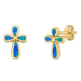 cross stud earrings