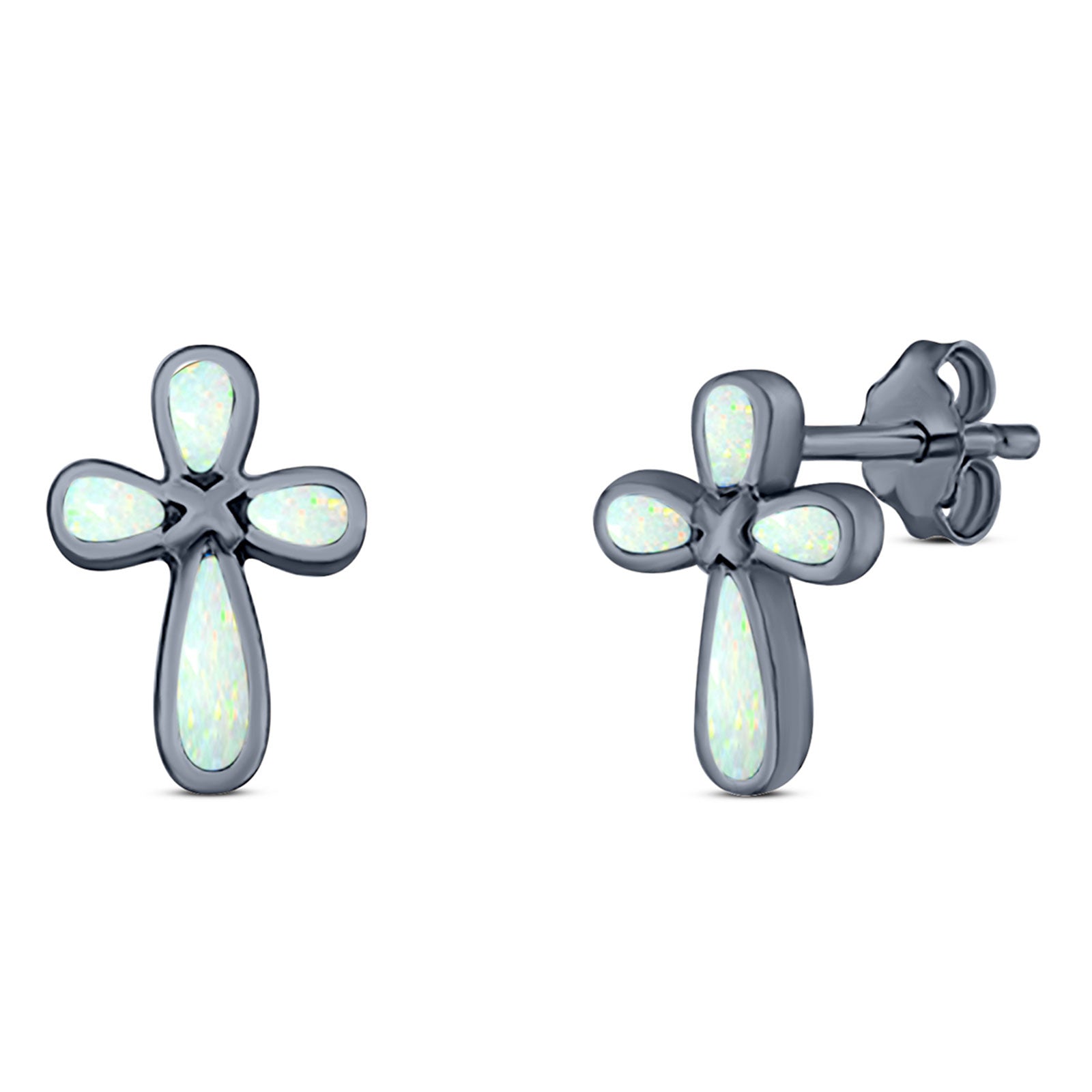 cross stud earrings