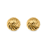 Stud Earrings Half Ball Hand Finish Design 925 Sterling Silver (8mm)
