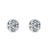 Half Ball Design Stud Earrings 925 Sterling Silver (7mm)