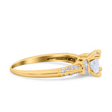 Art Deco Princess Cut Wedding Engagement Bridal Ring Baguette Round Simulated Cubic Zirconia 925 Sterling Silver