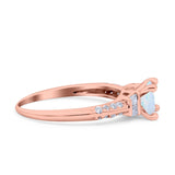 Art Deco Princess Cut Wedding Engagement Bridal Ring Baguette Round Simulated Cubic Zirconia 925 Sterling Silver