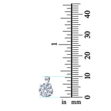 Simulated Cubic Zirconia Round Charm Pendant 925 Sterling Silver (10mm)