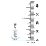 Silver Seahorse Pendant Charm Simulated Cubic Zirconia 925 Sterling Silver