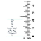 Star Of David With Cross Charm Pendant 925 Sterling Silver