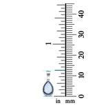 Pear Lab Created Opal Simulated Cubic Zirconia 925 Sterling Silver Charm Pendant