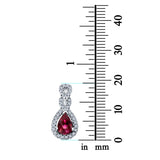 Fashion Jewelry Charm Pendant Pear Simulated Cubic Zirconia 925 Sterling Silver
