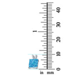 Solitaire Square Princess Cut Lab Created Opal Pendant Charm 925 Sterling Silver
