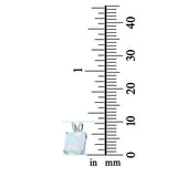 Solitaire Square Princess Cut Lab Created Opal Pendant Charm 925 Sterling Silver