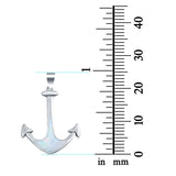 Anchor Pendant Charm Lab Created 925 Sterling Silver