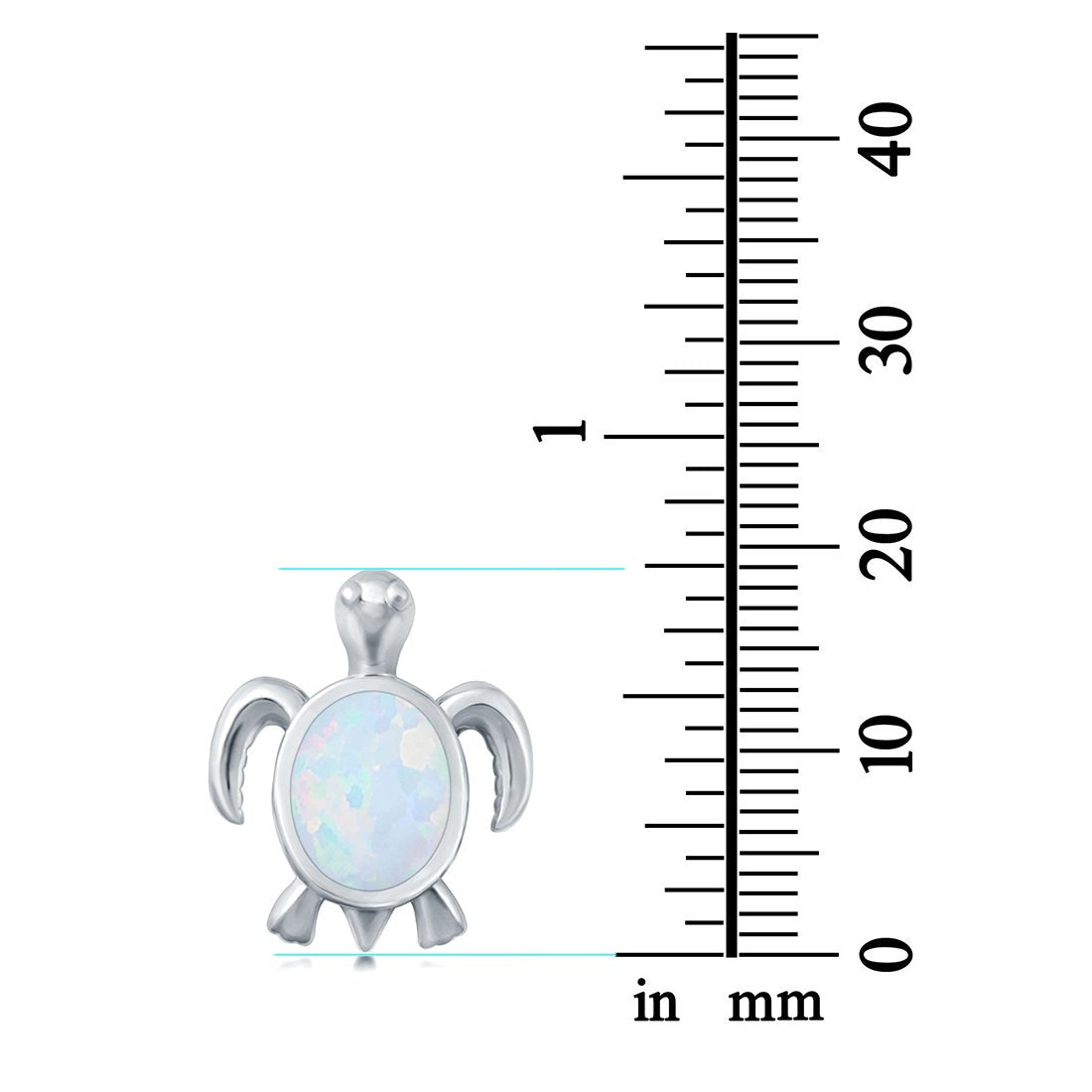 Turtle Pendant Charm Lab Created Opal Solid 925 Sterling Silver