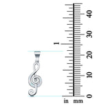 Musical Note Pendant Charm Lab Created Opal Solid 925 Sterling Silver