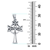 Celtic Design Cross Pendant Charm 925 Sterling Silver