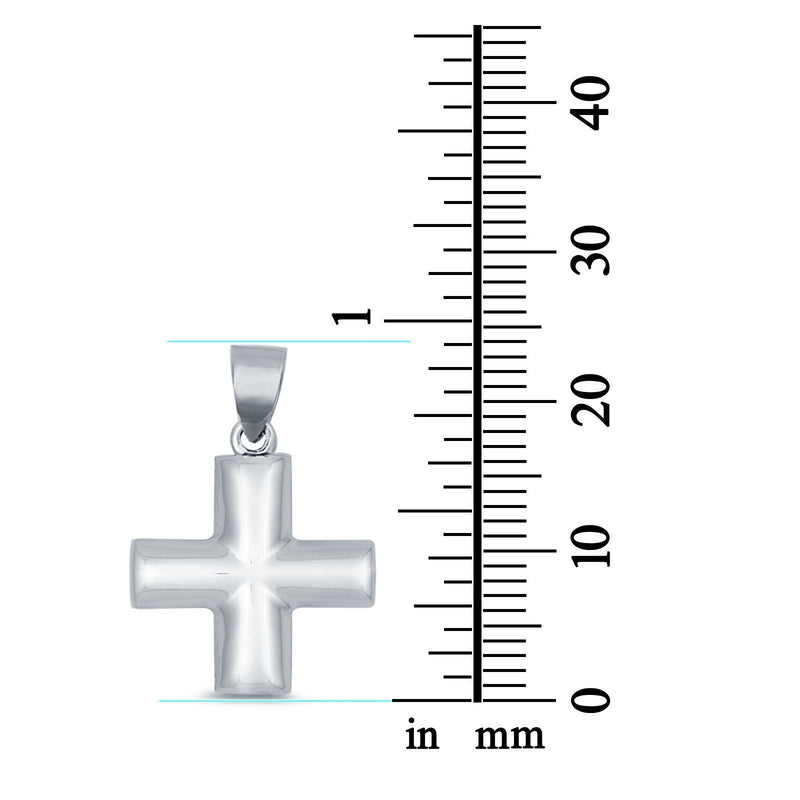 Silver Cross Charm Pendant 925 Sterling Silver