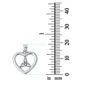 925 Sterling Silver Celtic Heart Charm Pendant Fashion Jewelry Gift