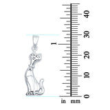 Cat Pendant Charm Fashion Jewelry 925 Sterling Silver