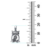 Owl Pendant Charm Fashion Jewelry 925 Sterling Silver