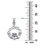 Infinity Celtic Claddagh Pendant Charm 925 Sterling Silver
