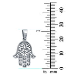 Silver Hamsa Pendant Charm 925 Sterling Silver