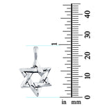 Star of David Pendant Charm Fashion Jewelry 925 Sterling Silver