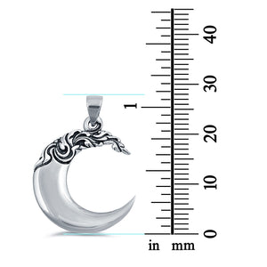 Moon Charm Pendant 925 Sterling Silver