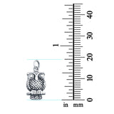 Sterling Silver Owl Charm Pendant 925 Sterling Silver