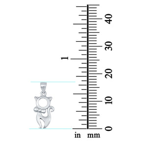 Silver Cat Charm Pendant 925 Sterling Silver