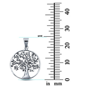Silver Tree of Life Pendant Charm 925 Sterling Silver