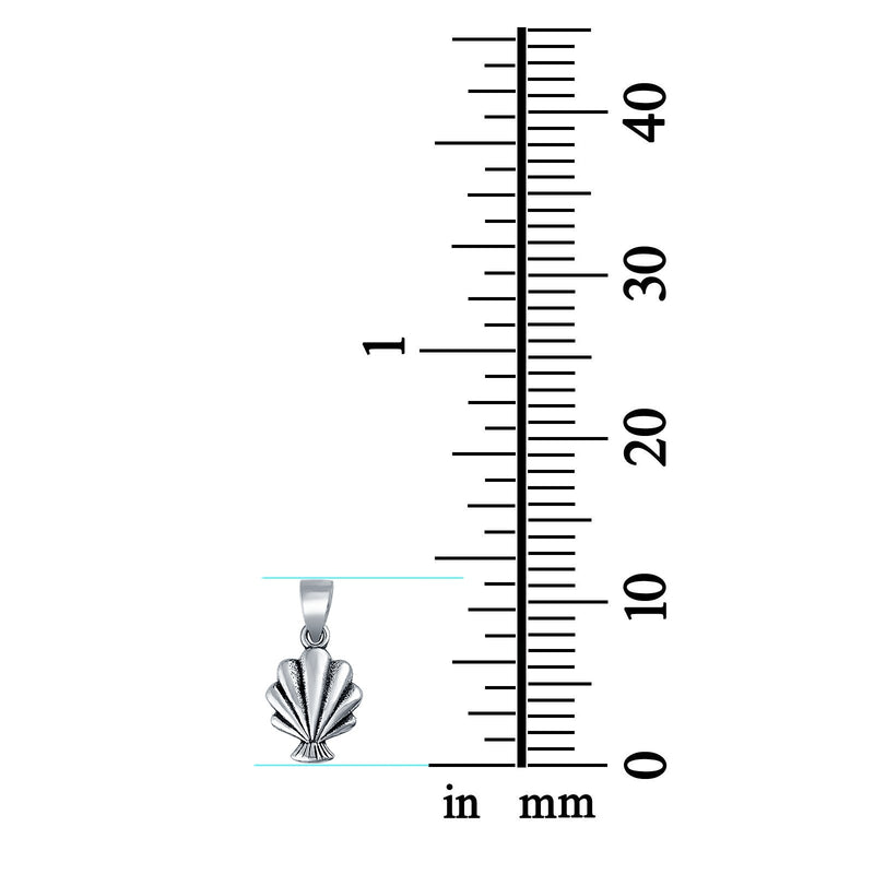 Seashell Plain Pendants Charm Fashion Jewelry 925 Sterling Silver