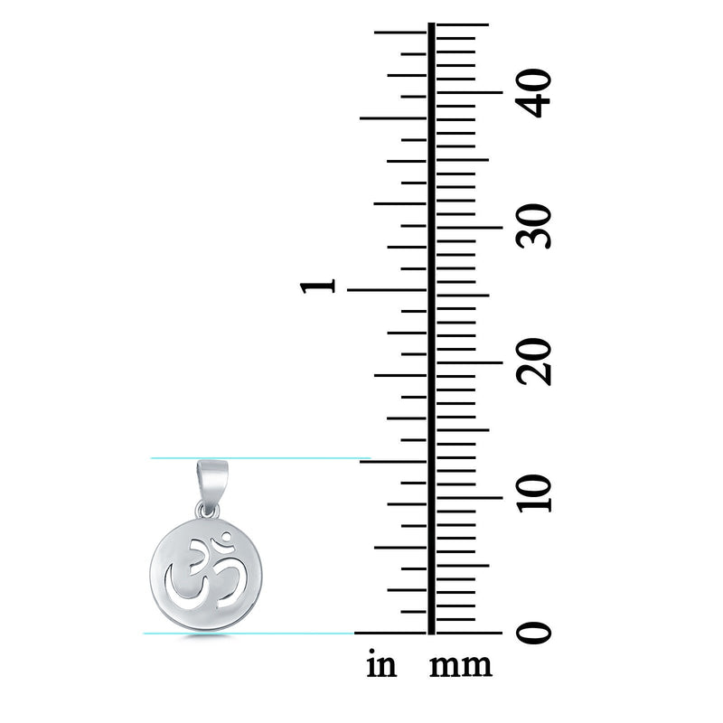 Sterling Silver Om Charm Pendant 925 Sterling Silver
