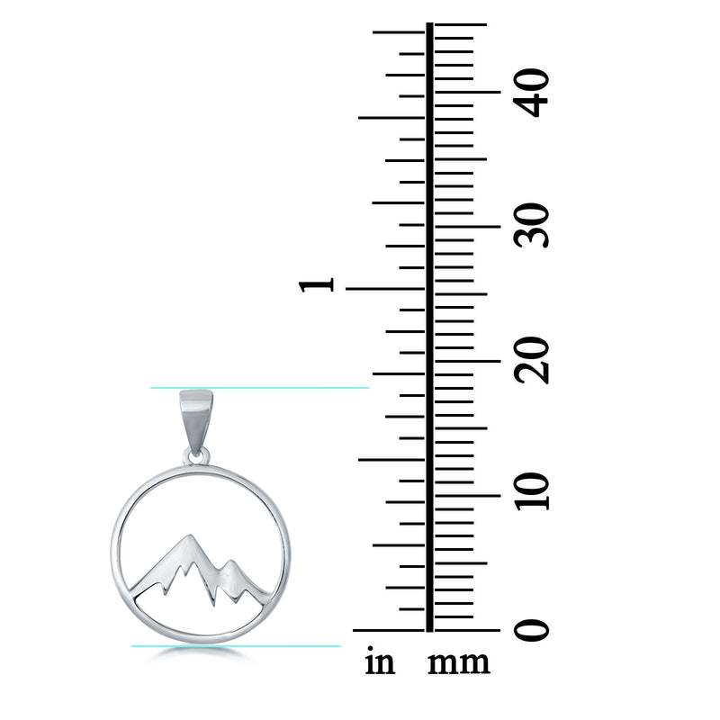 Sterling Silver Mountains Charm Pendant 925 Sterling Silver