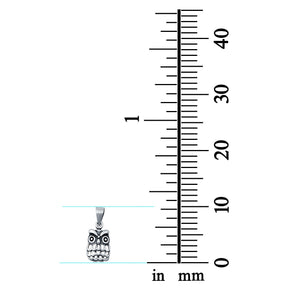 Sterling Silver Owl Pendant Charm 925 Sterling Silver