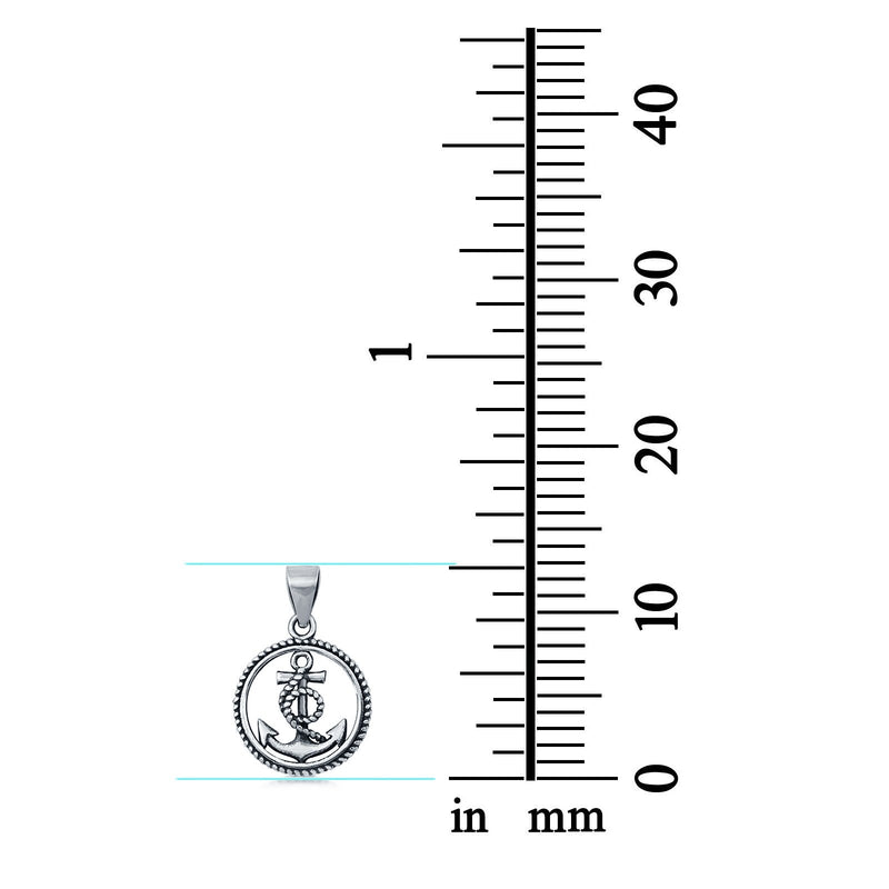 Sterling Silver Anchor Pendant Charm 925 Sterling Silver (13mm)