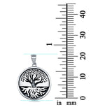 Tree of Life Roots Charm Pendant 925 Sterling Silver (21mm)