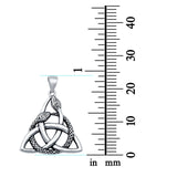 Celtic Snake Charm Pendant 925 Sterling Silver (24mm)