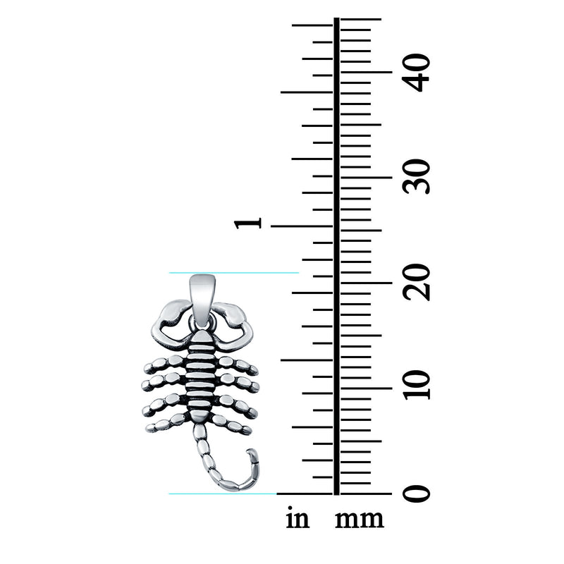 Scorpion Plain Pendants Charm Fashion Jewelry 925 Sterling Silver