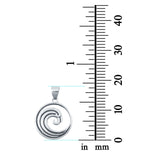 925 Sterling Silver Wave Plain Pendants Fashion Jewelry Gift