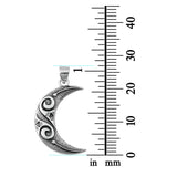 Crescent Moon Plain Pendants Charm 925 Sterling Silver