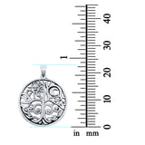 Pendant Sun, Moon & Tree Fashion Jewelry Round 925 Sterling Silver