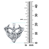 925 Sterling Silver Triskelion Moon Charm Pendant Fashion Jewelry