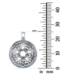 Celtic Star Charm Pendant Round 925 Sterling Silver