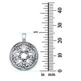 Celtic Star Charm Pendant Round 925 Sterling Silver