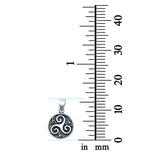 925 Sterling Silver Triskelion Pendant Charm Fashion Jewelry