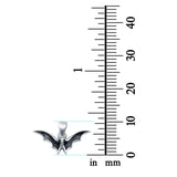 Bat Pendant Charm Round 925 Sterling Silver